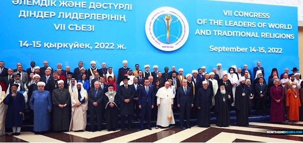 pope francis at 2022 at 7th religious leaders world conference